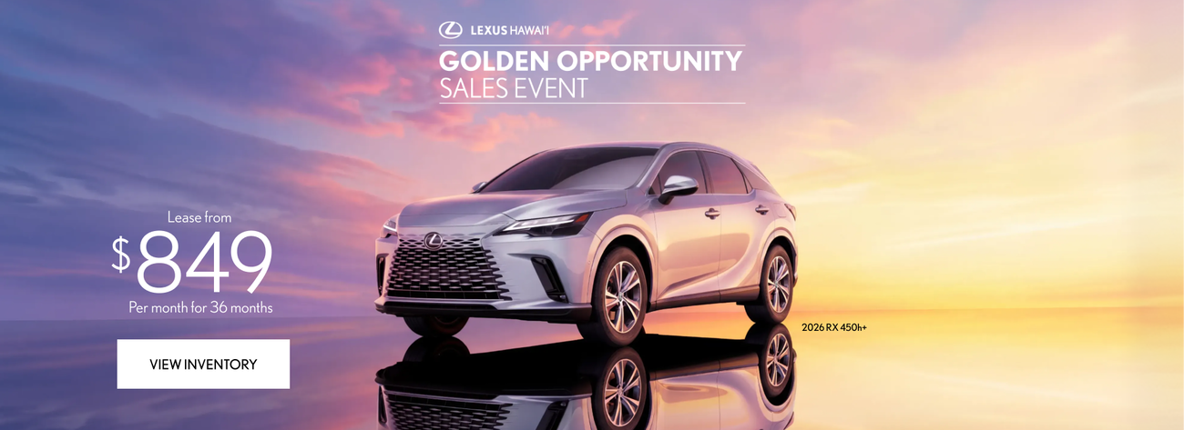 The 2026 RX 450h+. Lease from $849/Mo for 36 Months.