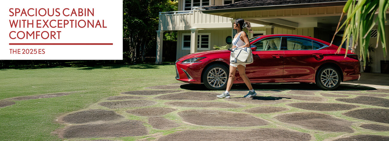 Spacious cabin with exceptional comfort. The 2025 ES.