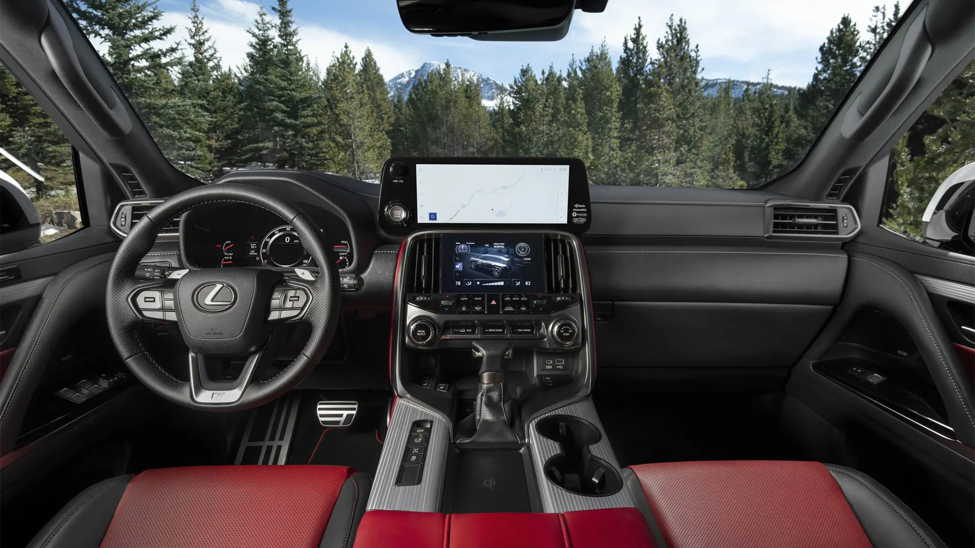 LX 600 Sport front console and steering wheel