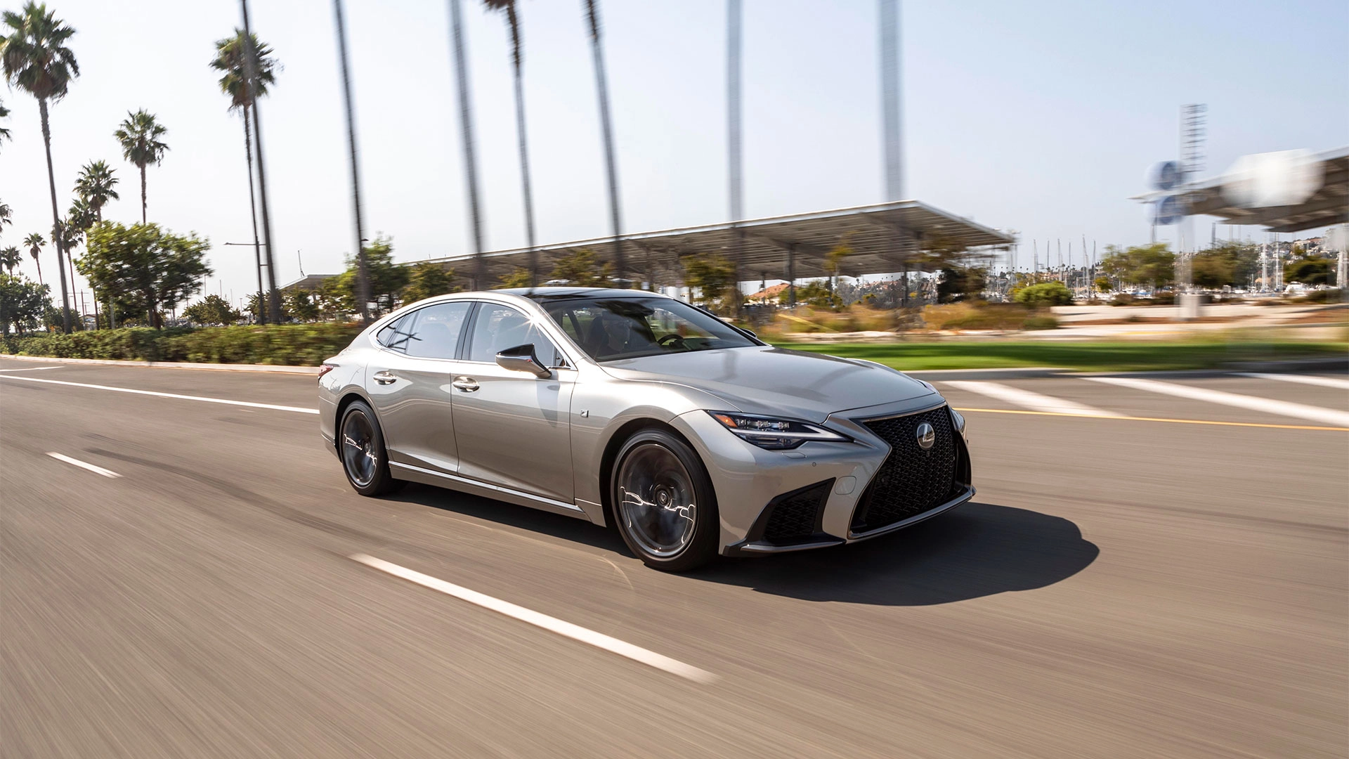 LS 500 Driving on Road