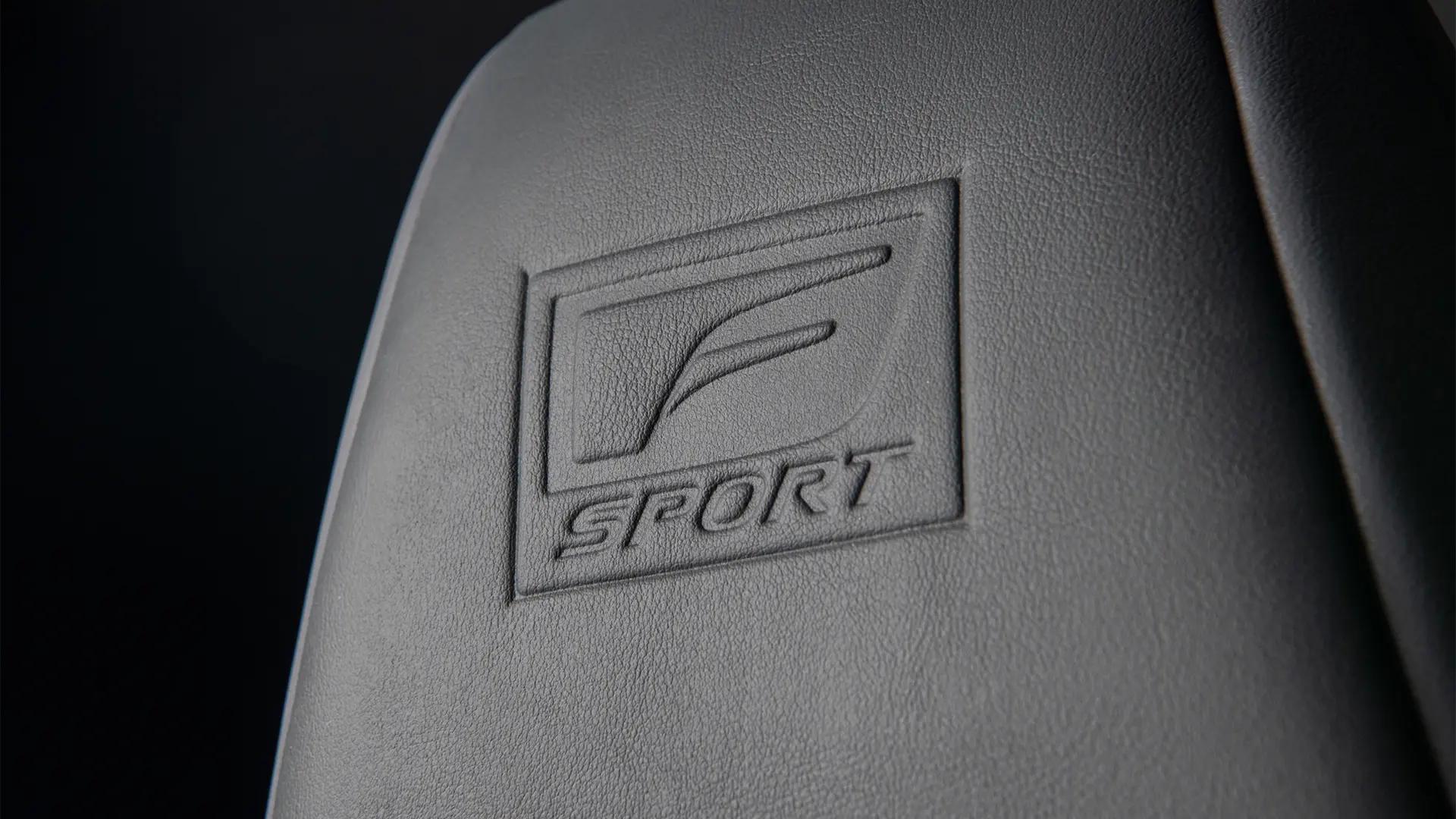 F SPORT embossed head rests.