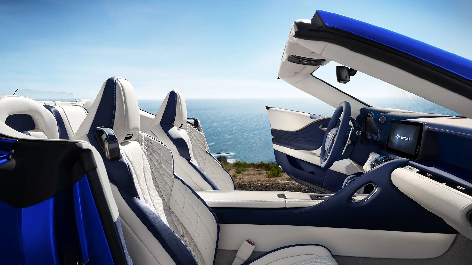 LC 500 front seats and steering wheel.