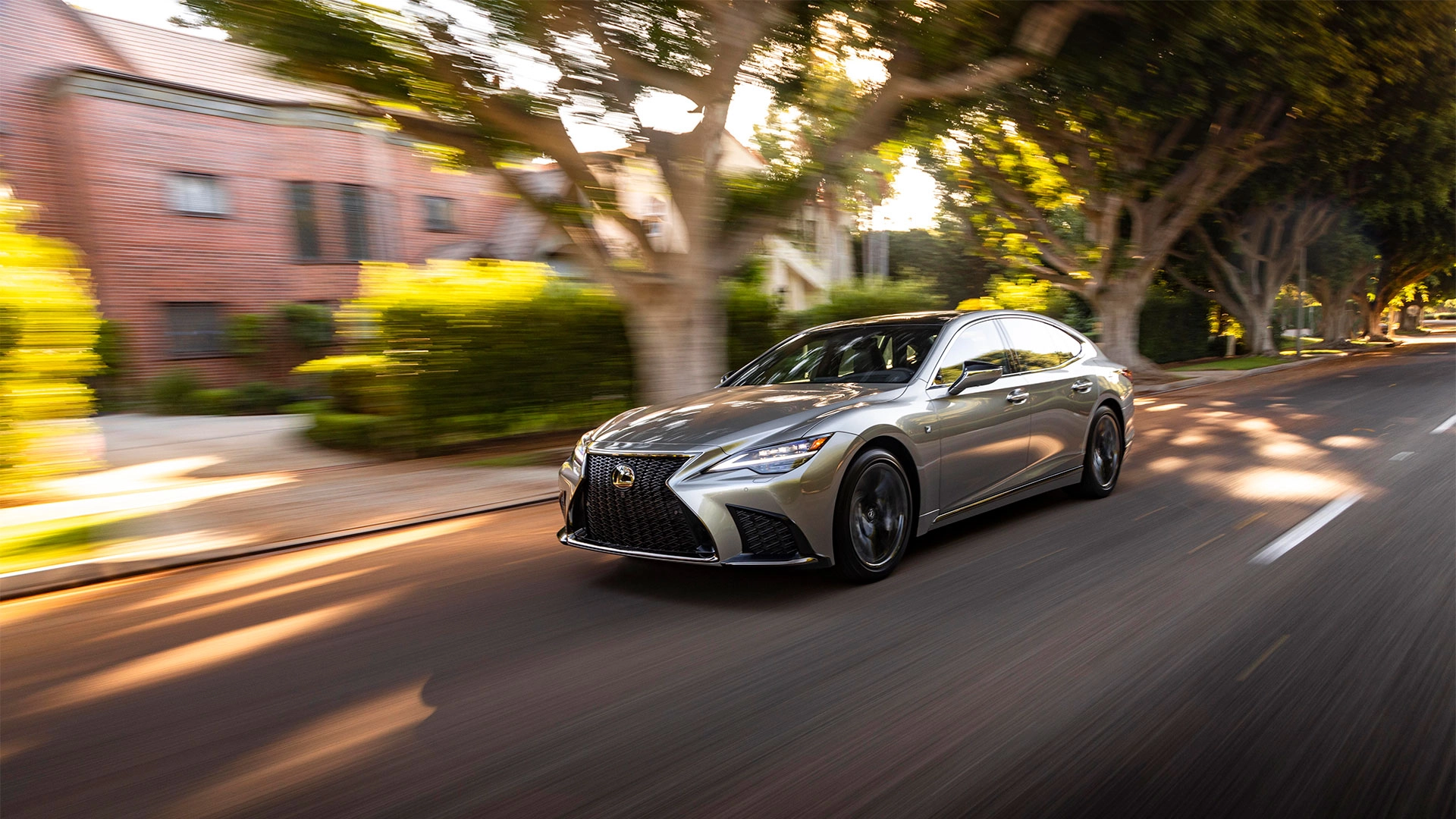 LS 500 Driving Through Neighborhood