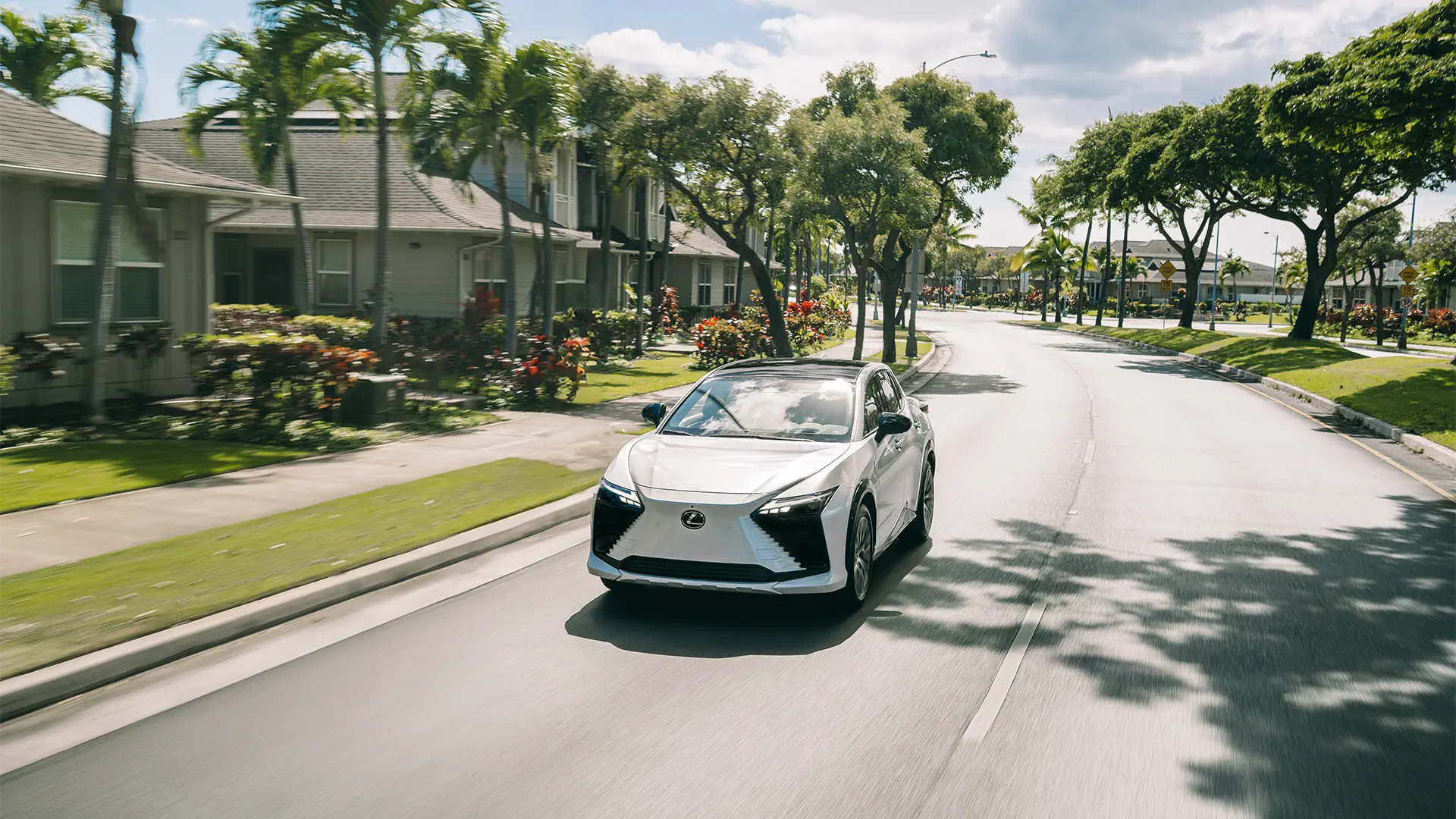 RZ parked facing camera on a roof