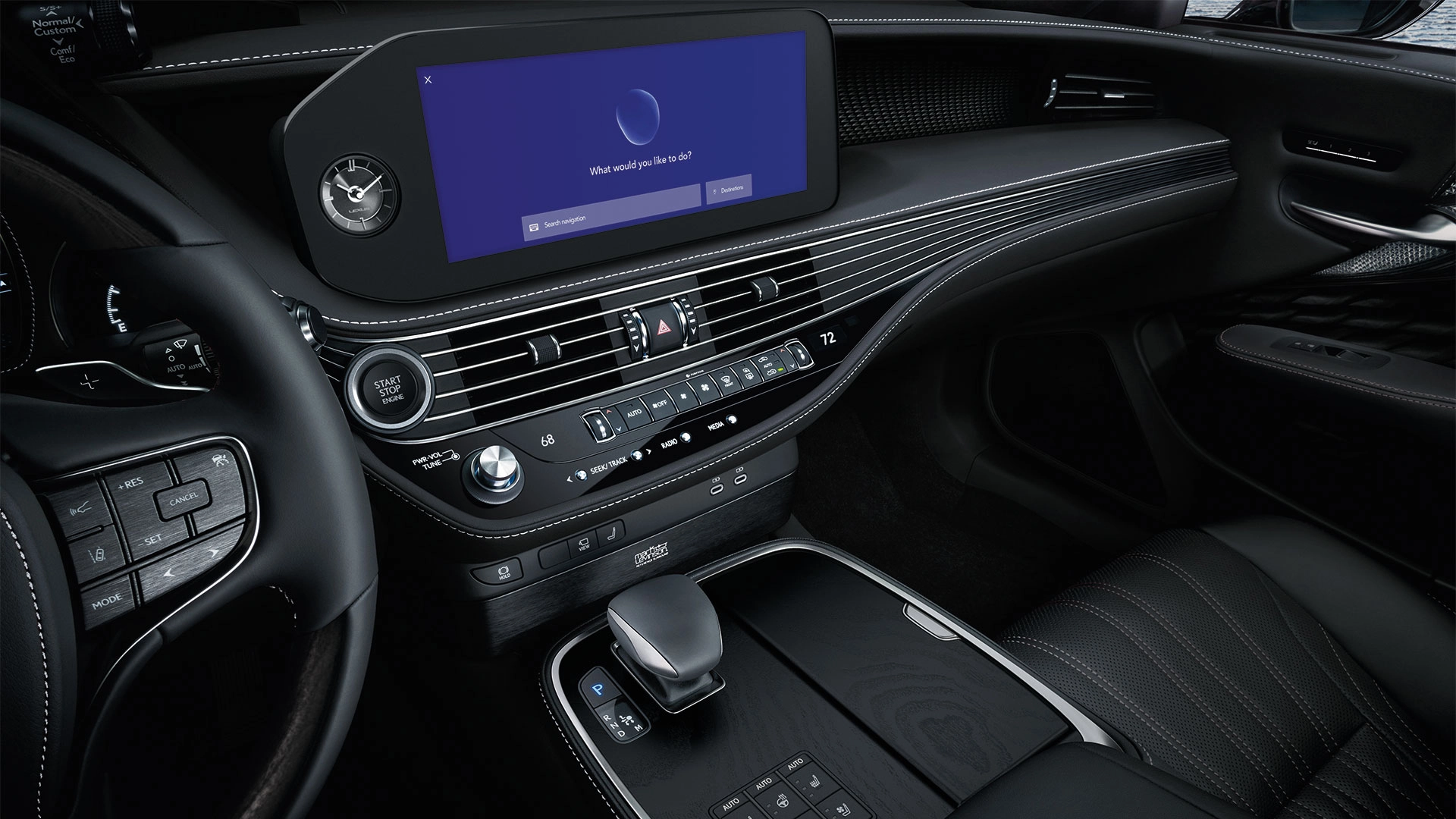 LS 500 Middle Console and Touchscreen with Intelligent Assistant