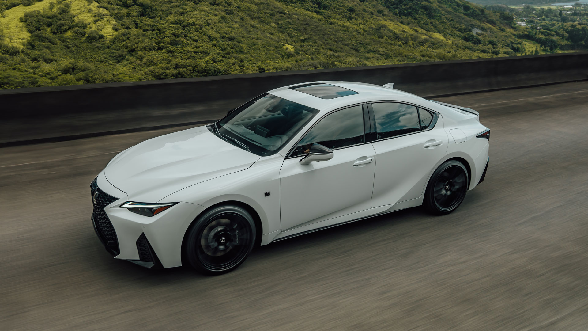 IS 350 Eminent White Pearl on road