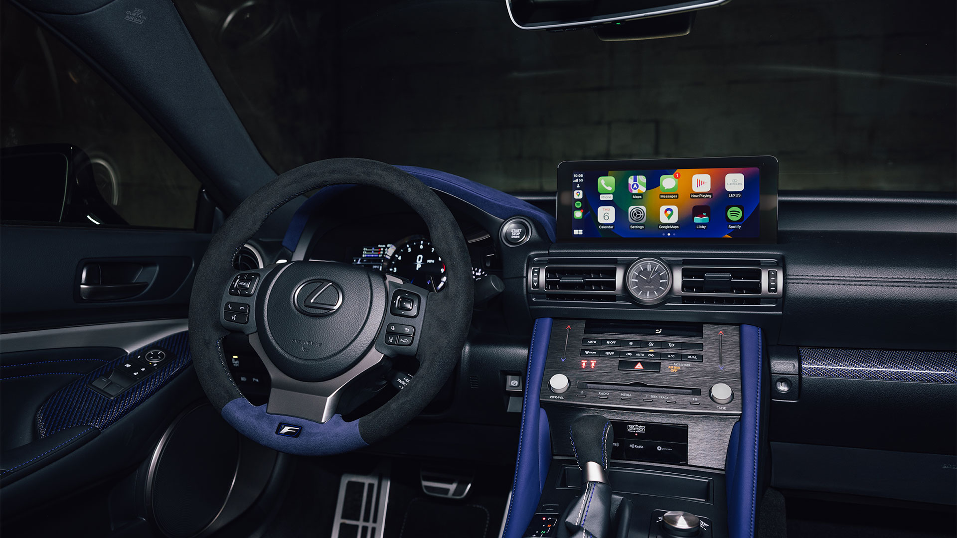 RC 300 interior with steering wheel and center console