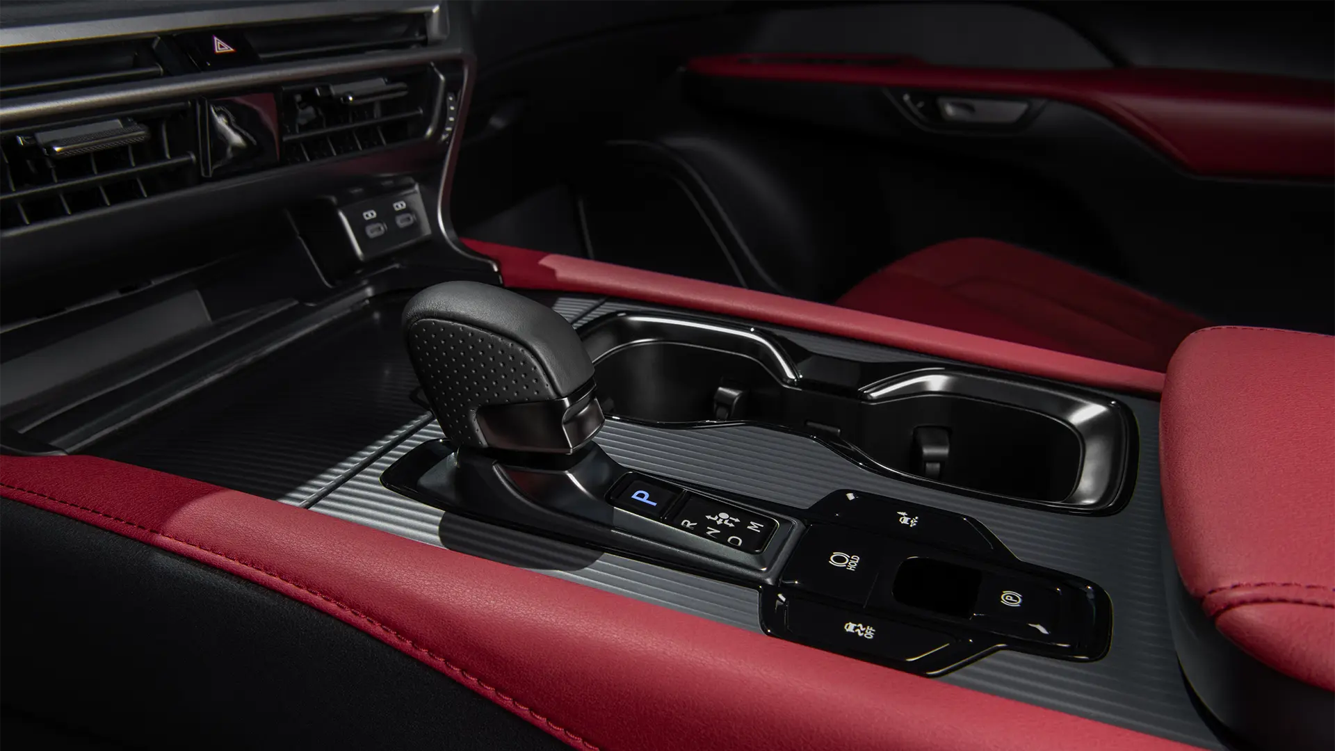 2025 Lexus RX 500h F SPORT Performance with Rioja Red Leather Driver Controls