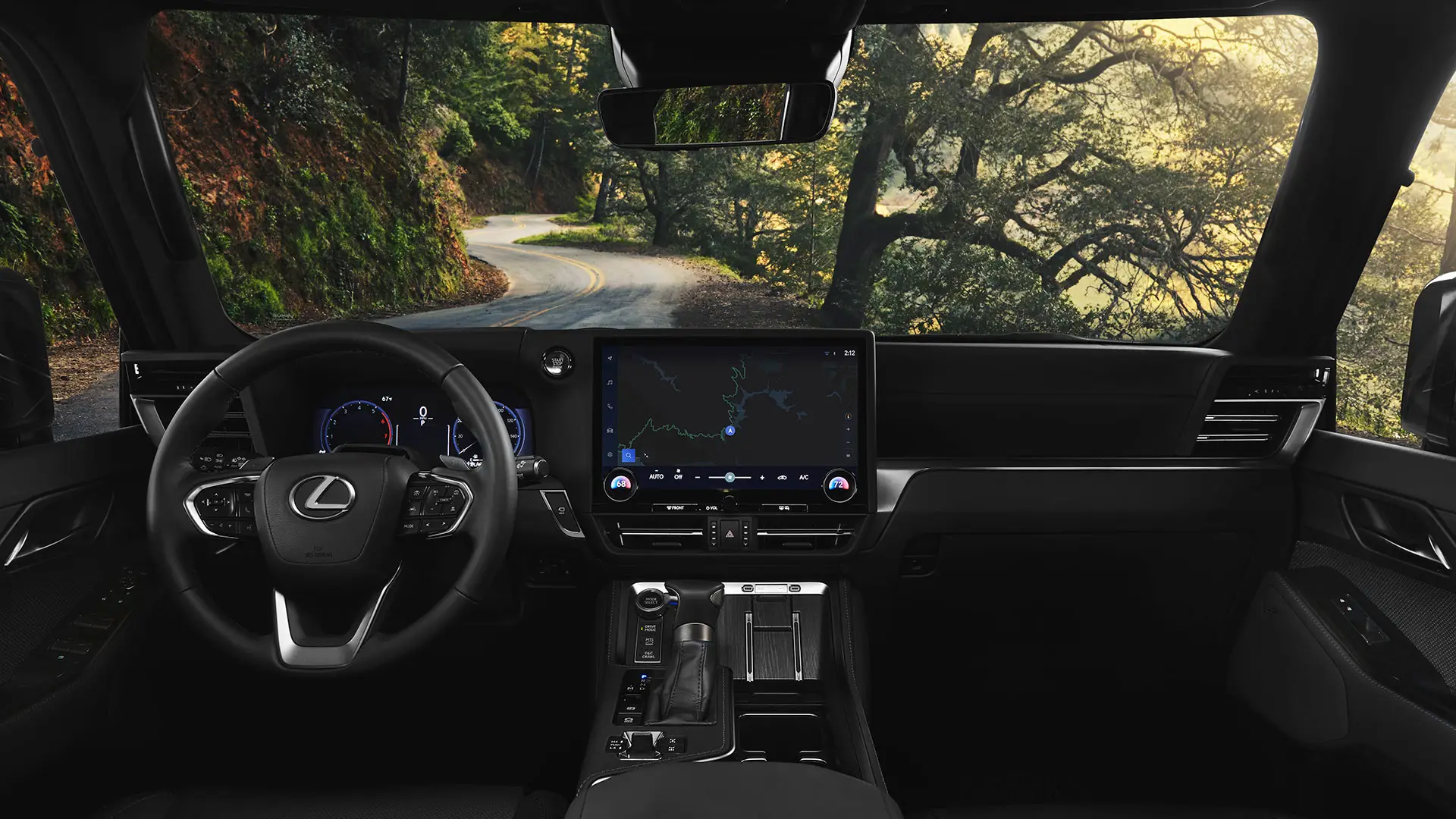 GX 550 Premium front dashboard, center console, and steering wheel